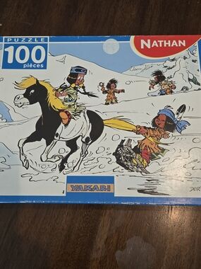 Nathan Yakari 100-Piece Puzzle with Blue, Black, Yellow, White and Red